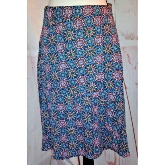 De Collections Womens Flare Skirt Size XS Side Zip Blue - Picture 2 of 12